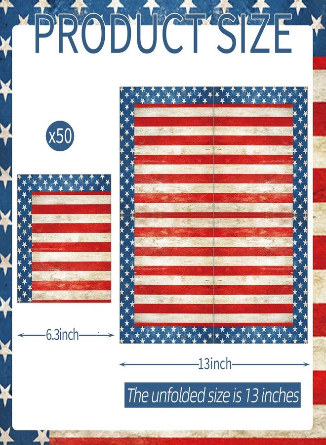 Merriva 50 Count American Flag Paper Napkins, Disposable Patriotic Party Cocktail Napkins for 4th of July, Memorial Day, Veterans Day, Independence Day BBQ, Military Homecoming, and Picnic Table Decorations - Image 2